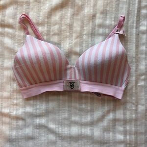 Victoria's Secret Pink and White Striped Bra